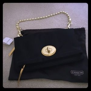 Coach Black Nylon Clutch