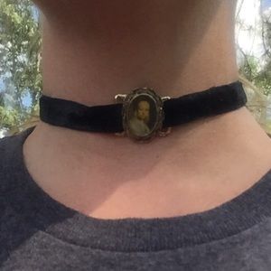 Vintage Cameo on Velvet Ribbon