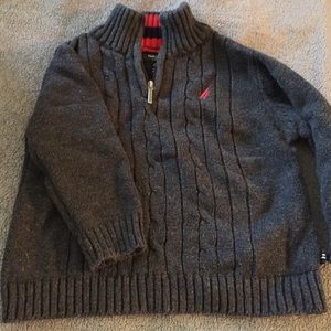 Nautica dark grey cable knit sweater