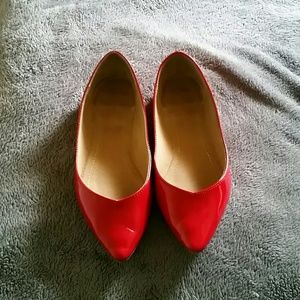 Cherry Red Patent flats