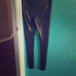 Urban outfitters gold spandex leggings