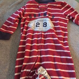 Carter's fleece football pajamas