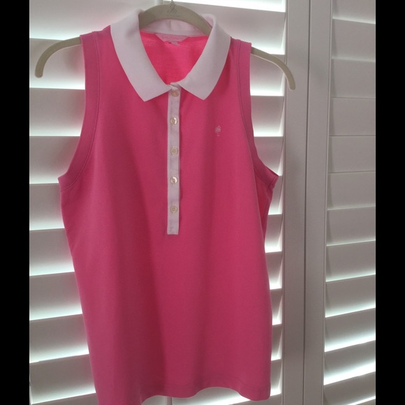Lilly Pulitzer sleeveless polo shirt, Size Large