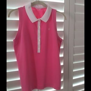Lilly Pulitzer sleeveless polo shirt, Size Large