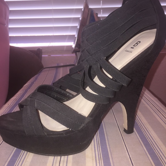Black wedge stiletto heels from Bakers