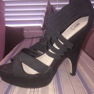 Black wedge stiletto heels from Bakers