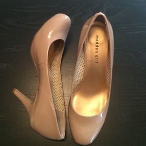 Madden Girl nude patent pump