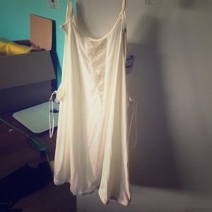 Express white evening glitter top