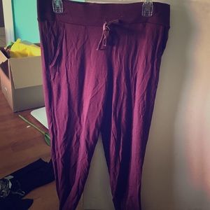 Victoria secret maroon jogger sweatpants