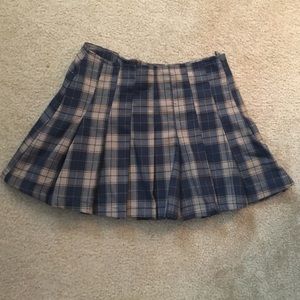 Plaid mini skirt