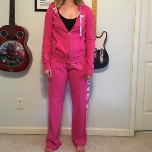 Pink by Victoria Secret hoodie and sweatpants set