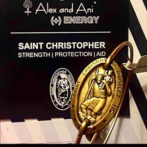 RARE! Alex & Ani® St Christopher horizontal bangle