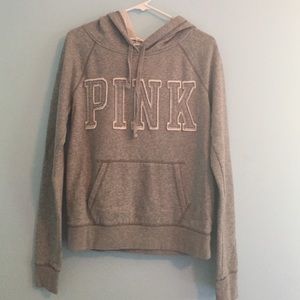 Grey PINK hoodie💫