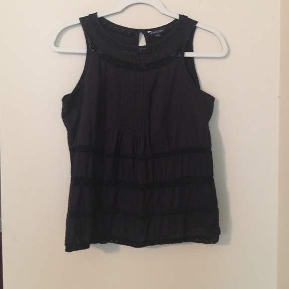 Black lacy top