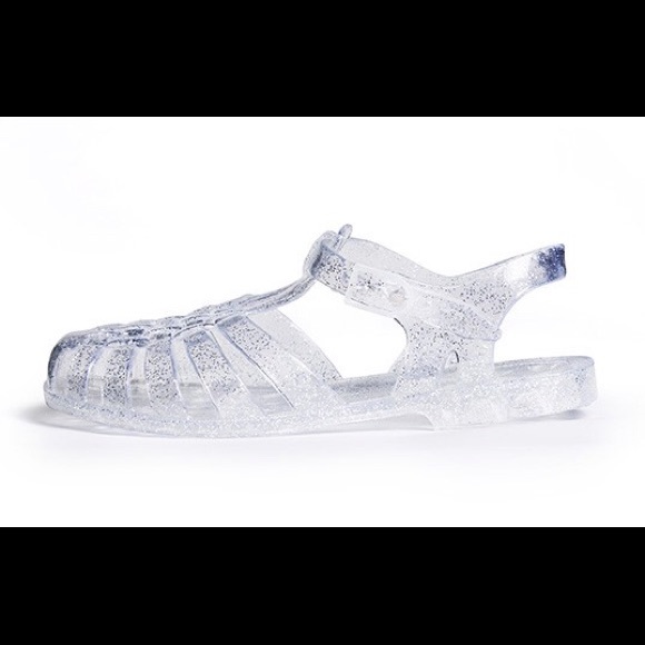 sparkle jelly sandals
