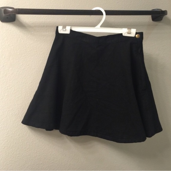 American apparel black denim circle skirt