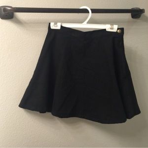American apparel black denim circle skirt