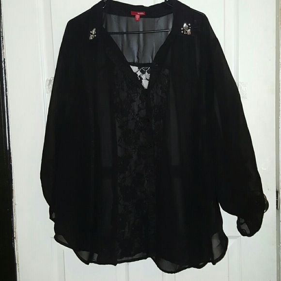 Sheer lace top
