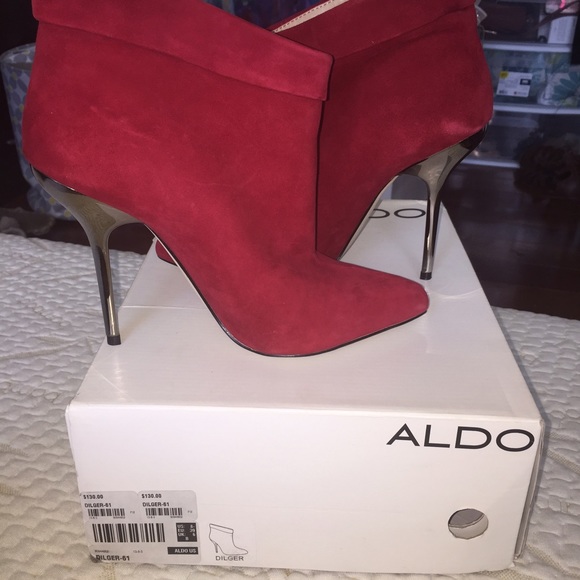Red Suede Booties 😍