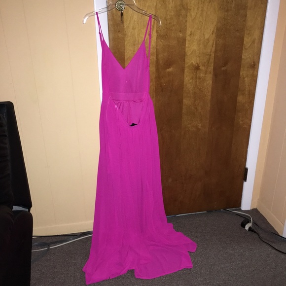 Long Hot Pink Dress