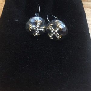 Beautiful Grey and gold earring and necklace set