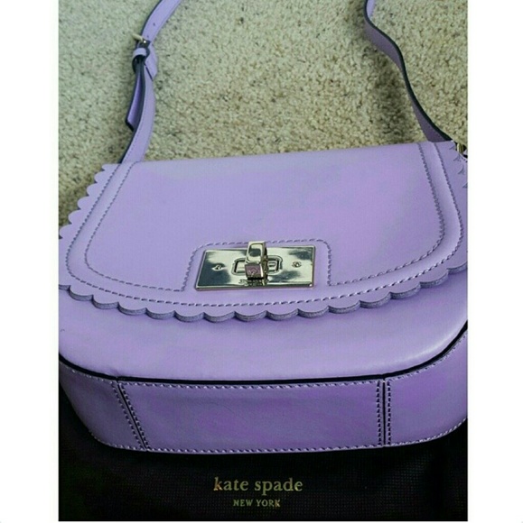Kate Spade Lilac Road Seth Scalloped Leather Bag