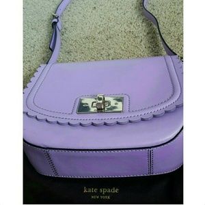 Kate Spade Lilac Road Seth Scalloped Leather Bag