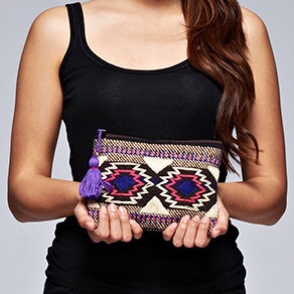 Southern Girl Fashion Handbags - BOHEMIAN BAG Native Tapestry Coin Pouch Mini Purse