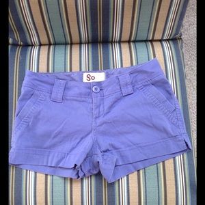 SO Juniors Shortie Shorts {Purple} SIZE 3!