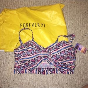 Tribal print bathing suit top XL