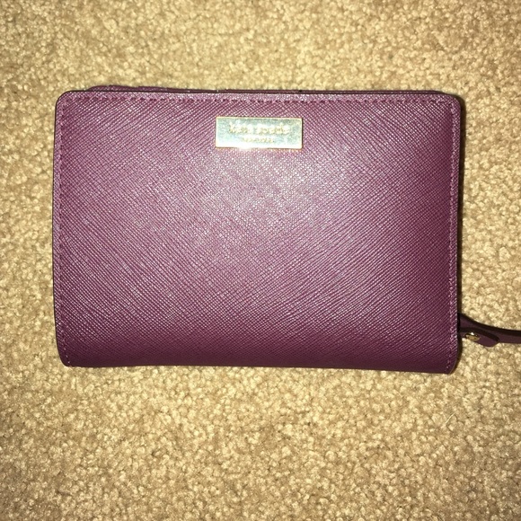 Kate spade maroon leather wallet