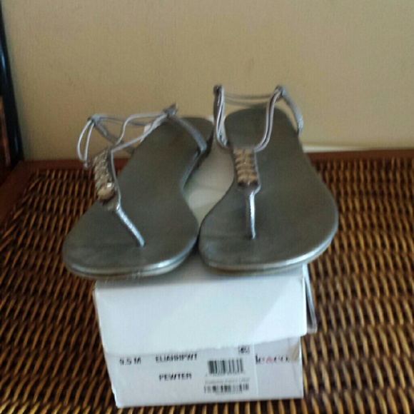 Style & Co  pewter color sandals  9 1/2 M