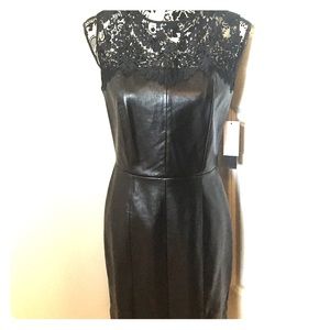 🎉Bottom⬇️Price🎉Cynthia Steffe Leather&Lace Dress