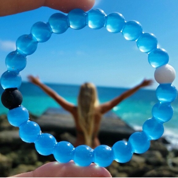 White & Blue Lokai Bracelets
