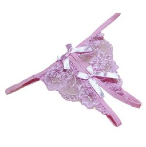 Pink Fork Thong Panties