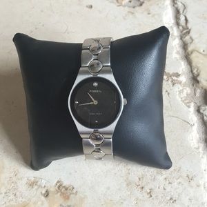 Men's silver Fossil watch