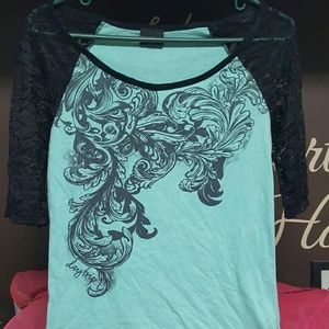 Buckle Mint Green and blackTop