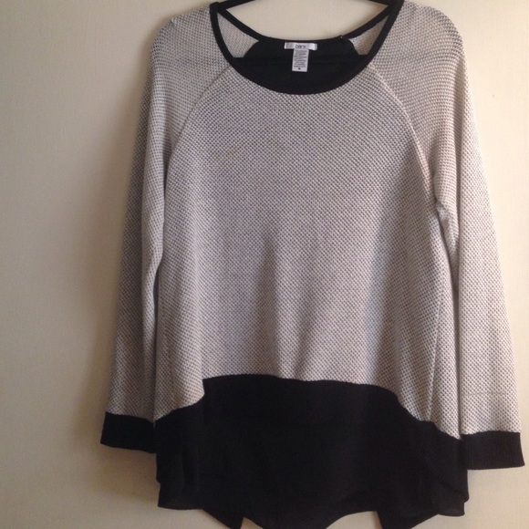 Bar III Sweater with sheer Back panel