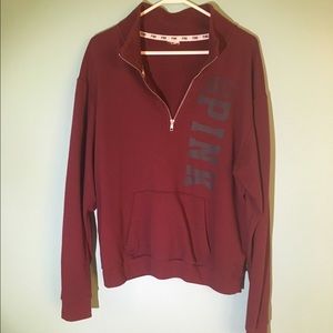 MAROON PINK ZIP UP