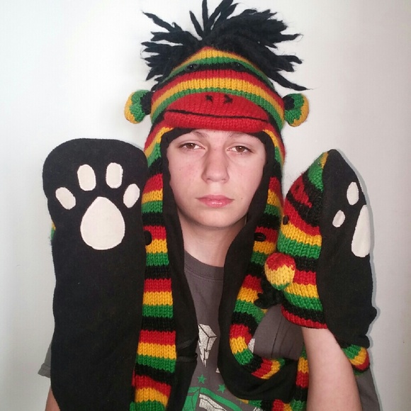 RASTA MONKEY HANDMADE HAT***FLASH SALE**