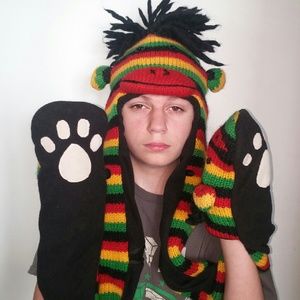 RASTA MONKEY HANDMADE HAT***FLASH SALE**