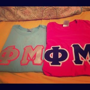 Phi Mu Sorority Teeshirts (2) Small
