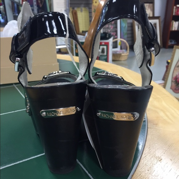 MK Black Studded Platforms - Picture 3 of 4