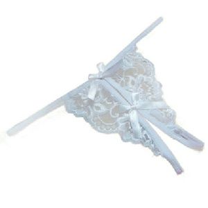 White Fork Thong Panties