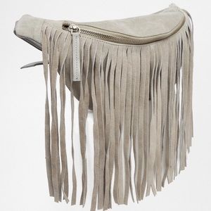 NWT ASOS Suede Fringe Fanny Pack