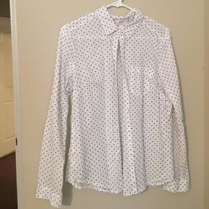 Polka dot button down