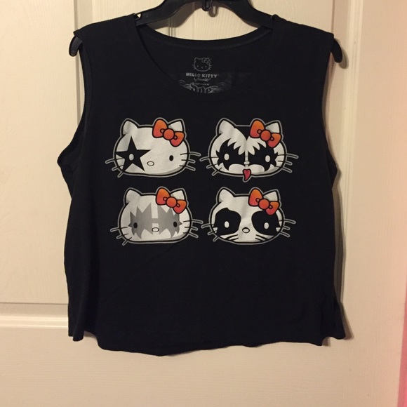 Hello kitty KISS muscle crop top