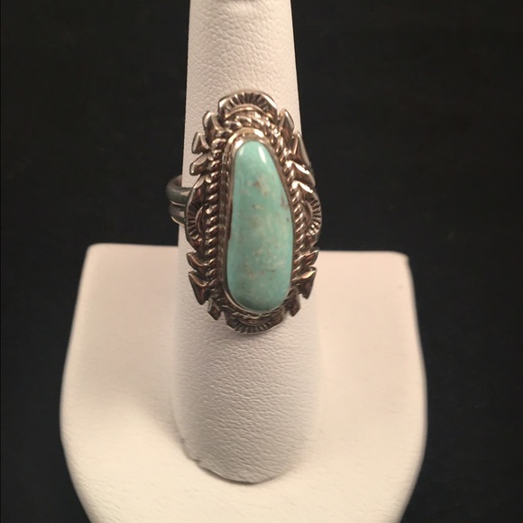 Navajo Dry Creek Turquoise Ring Size 6.5