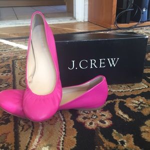 J. Crew CeCe leather Ballet Flats Sz 8 PINK