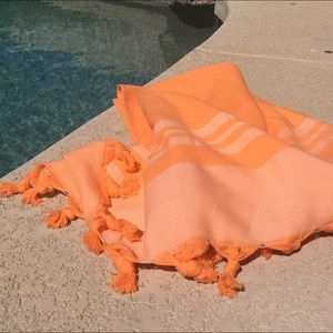 Peshtemal Turkish Cotton Towel (Orange)